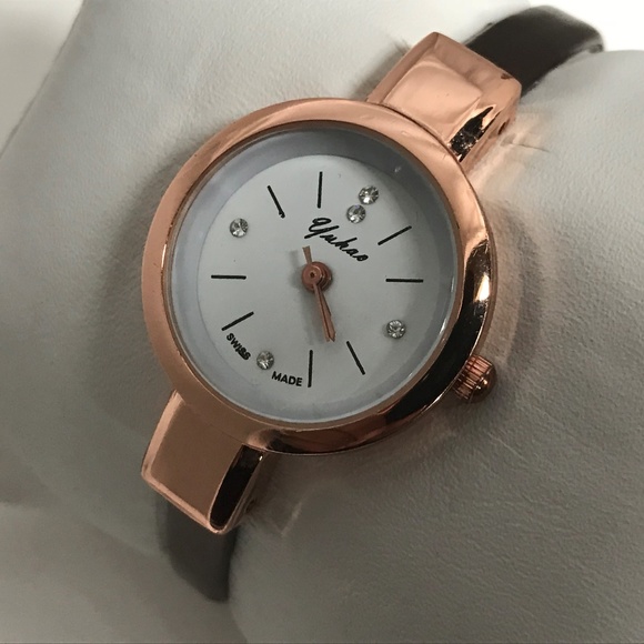Swiss Made Yuhao Women Watch Rose Gold Small Dial - Picture 2 of 8